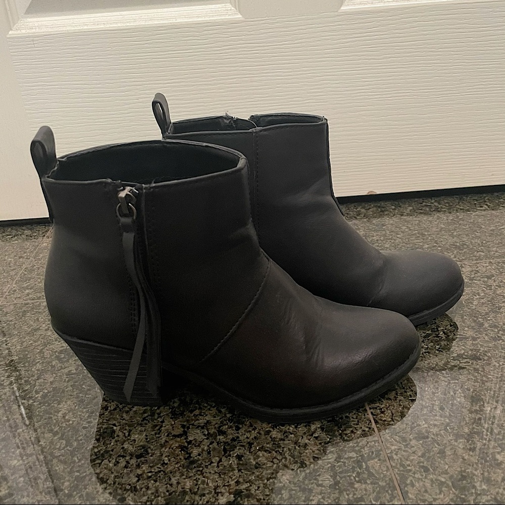 Black ankle boots